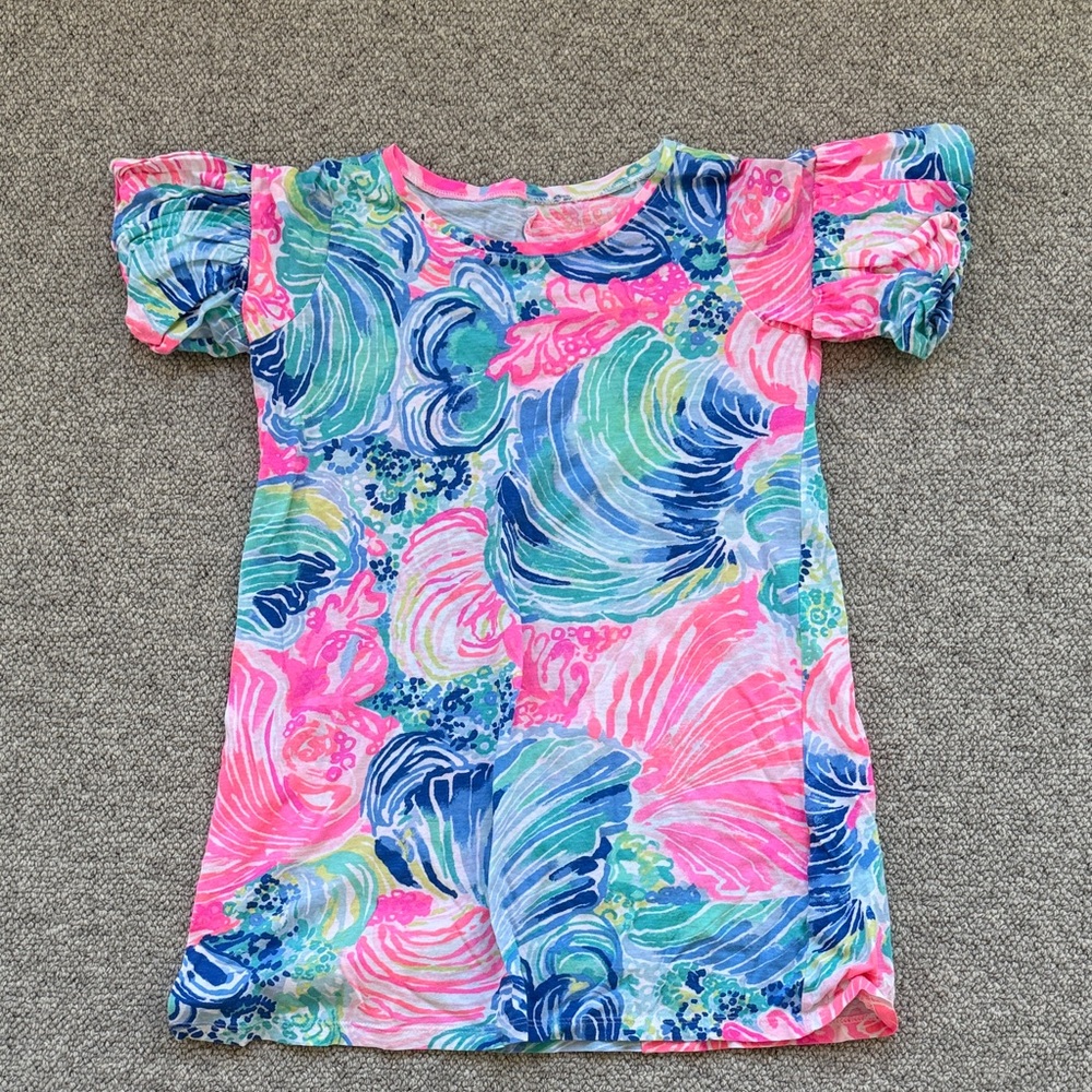 Lilly Pulitzer Pink and Blue Kids Casual Dress